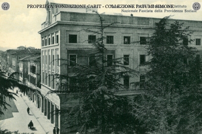 Terni - Corso Tacito e Palazzo dell'Istituto Nazionale Fascista della Previdenza Sociale 