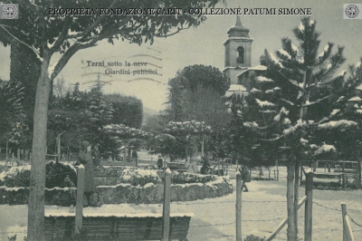 Terni - Giardini pubblici sotto la neve