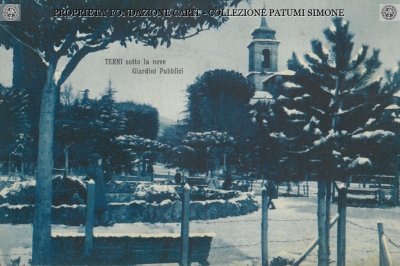 Terni - Giardini pubblici sotto la neve