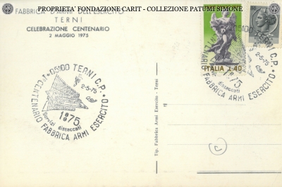 Terni - Fabbrica d'Armi dell'esercito - Centenario 