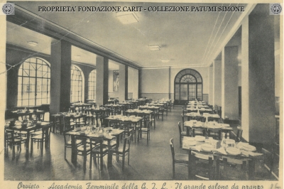 Orvieto - Accademia femminile della G. I. L. - Il grande salone da pranzo 