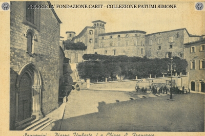 Sangemini - Piazza Umberto I e Chiesa S. Francesco