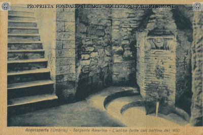 Acquasparta - Sorgente Amerino - L'antica fonte con bottino del '400